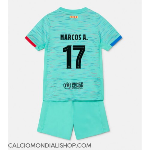 Maglie da calcio Barcelona Marcos Alonso #17 Terza Maglia Bambino 2023-24 Manica Corta (+ Pantaloni corti)